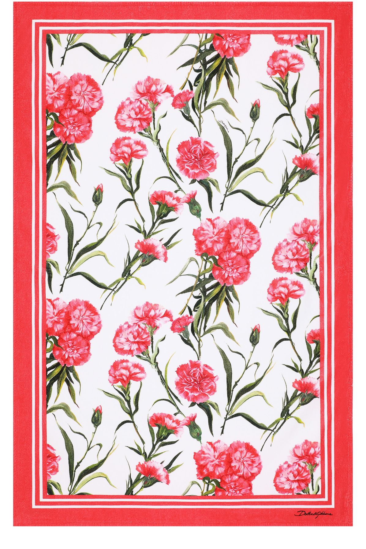 Dolce & Gabbana Carnation-print terrycloth beach towel