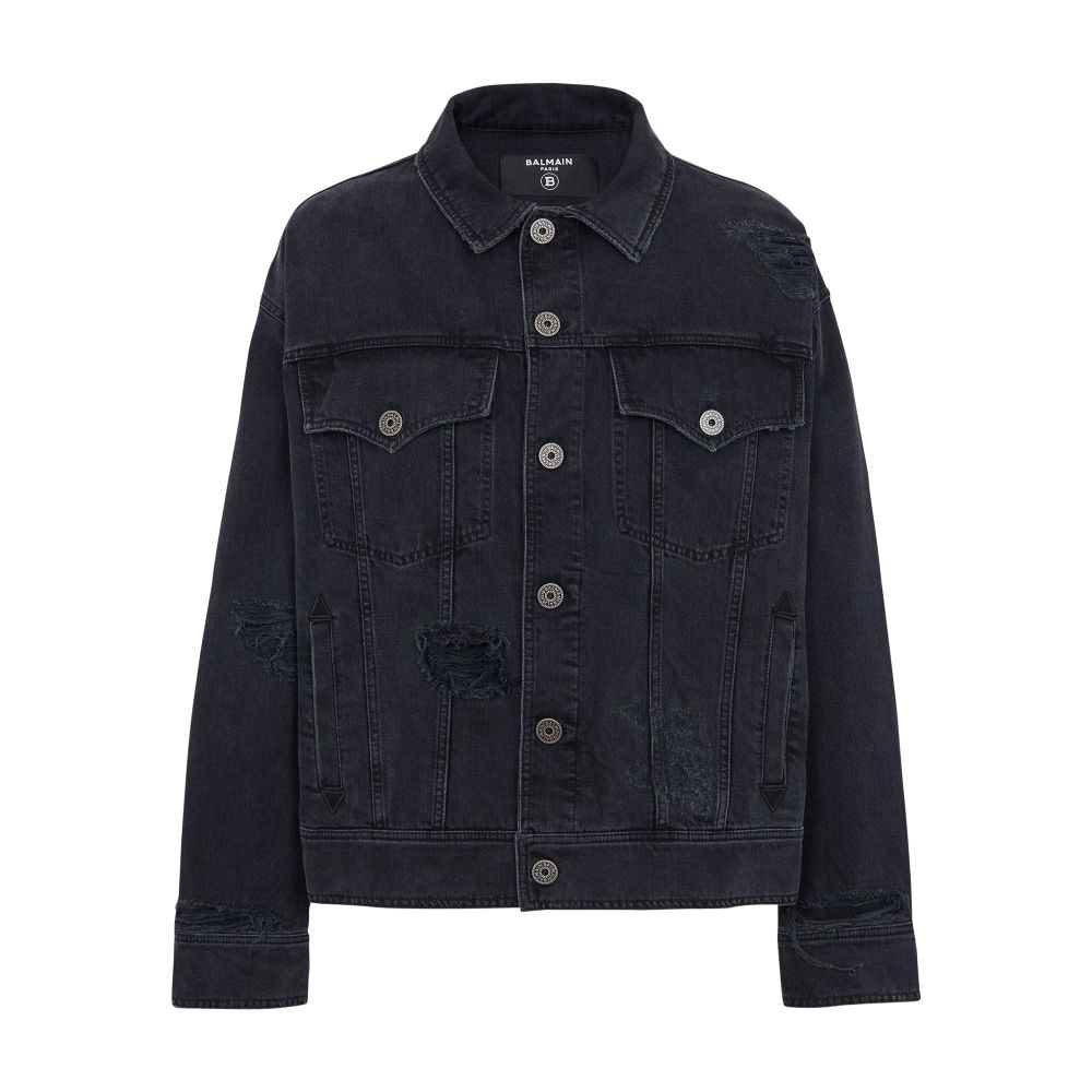 Balmain Worn-Effect Denim Jacket