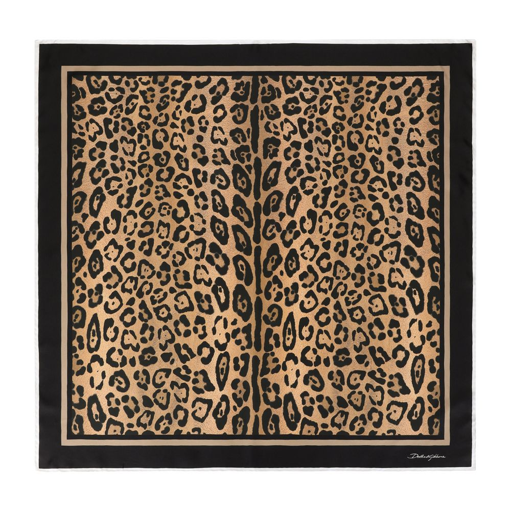 Dolce & Gabbana Leopard-print twill scarf (90 x 90)