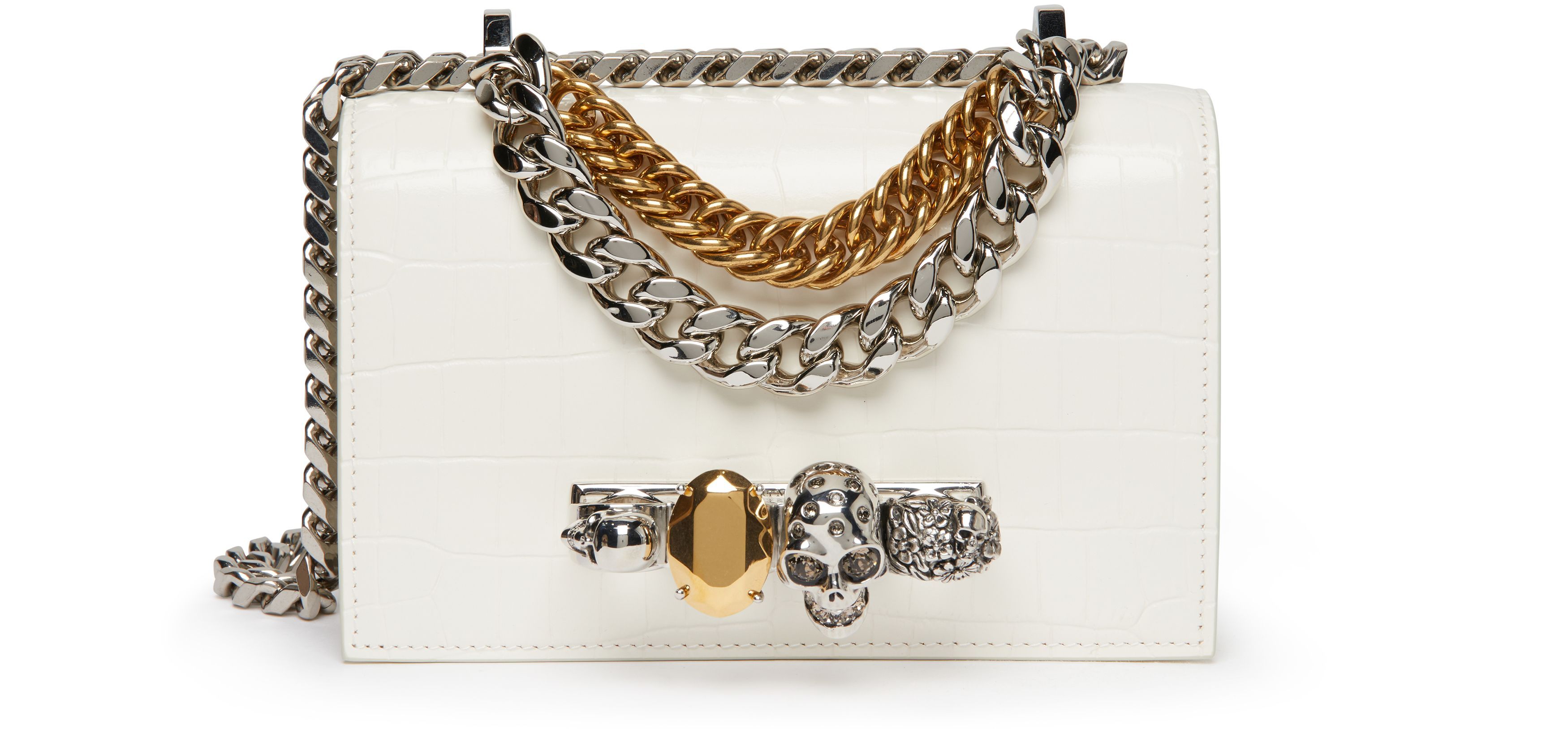 Alexander McQueen Mini Jewelled Satchel Bag