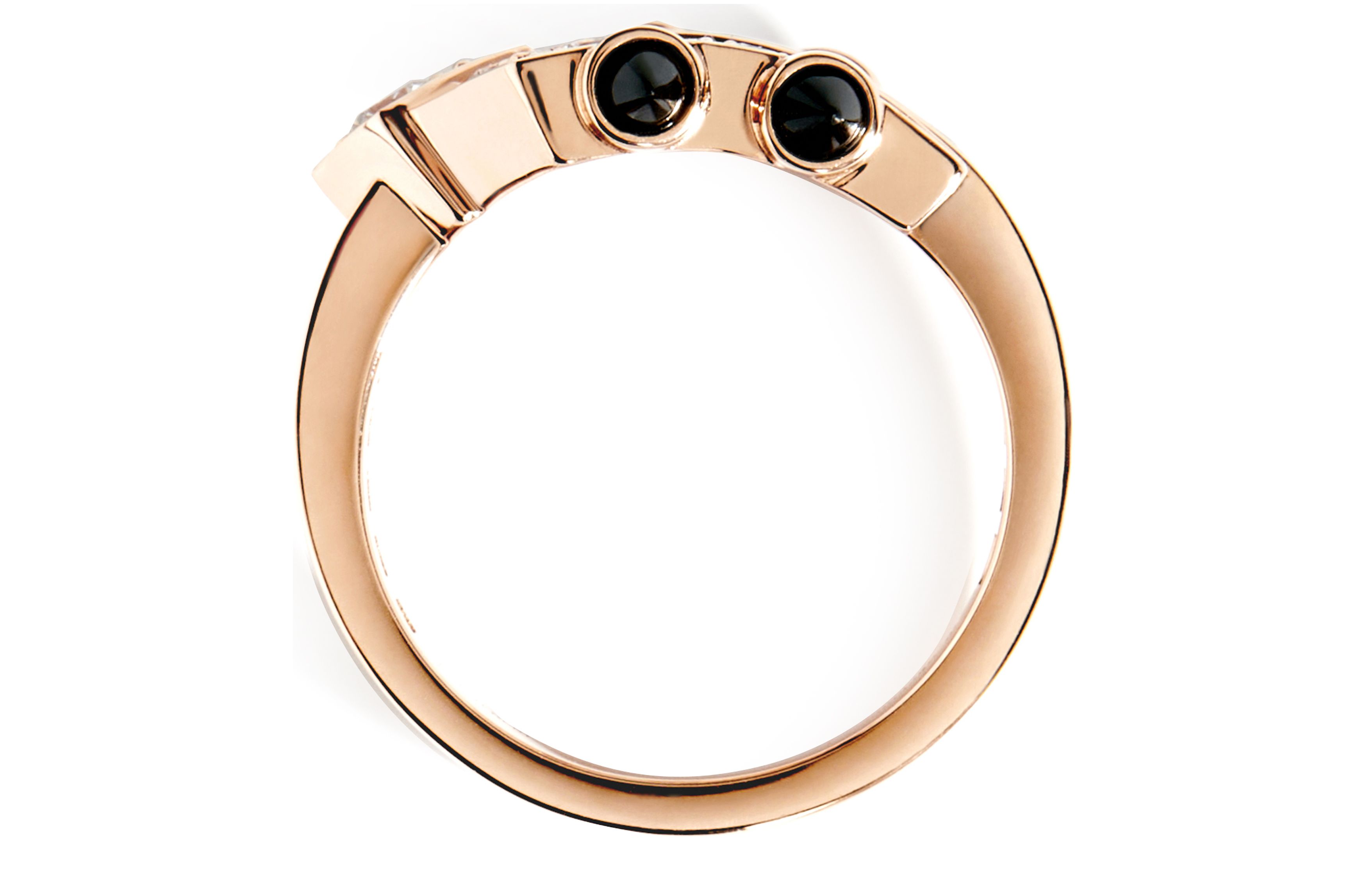  Spike large diamond and 18-carat rose gold ring