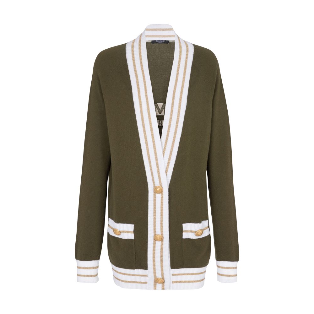 Balmain Cashmere cardigan with Balmain logo