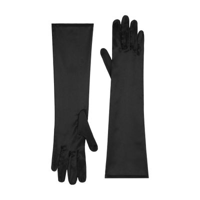 Dolce & Gabbana Short Gloves In Stretch Silk Satin