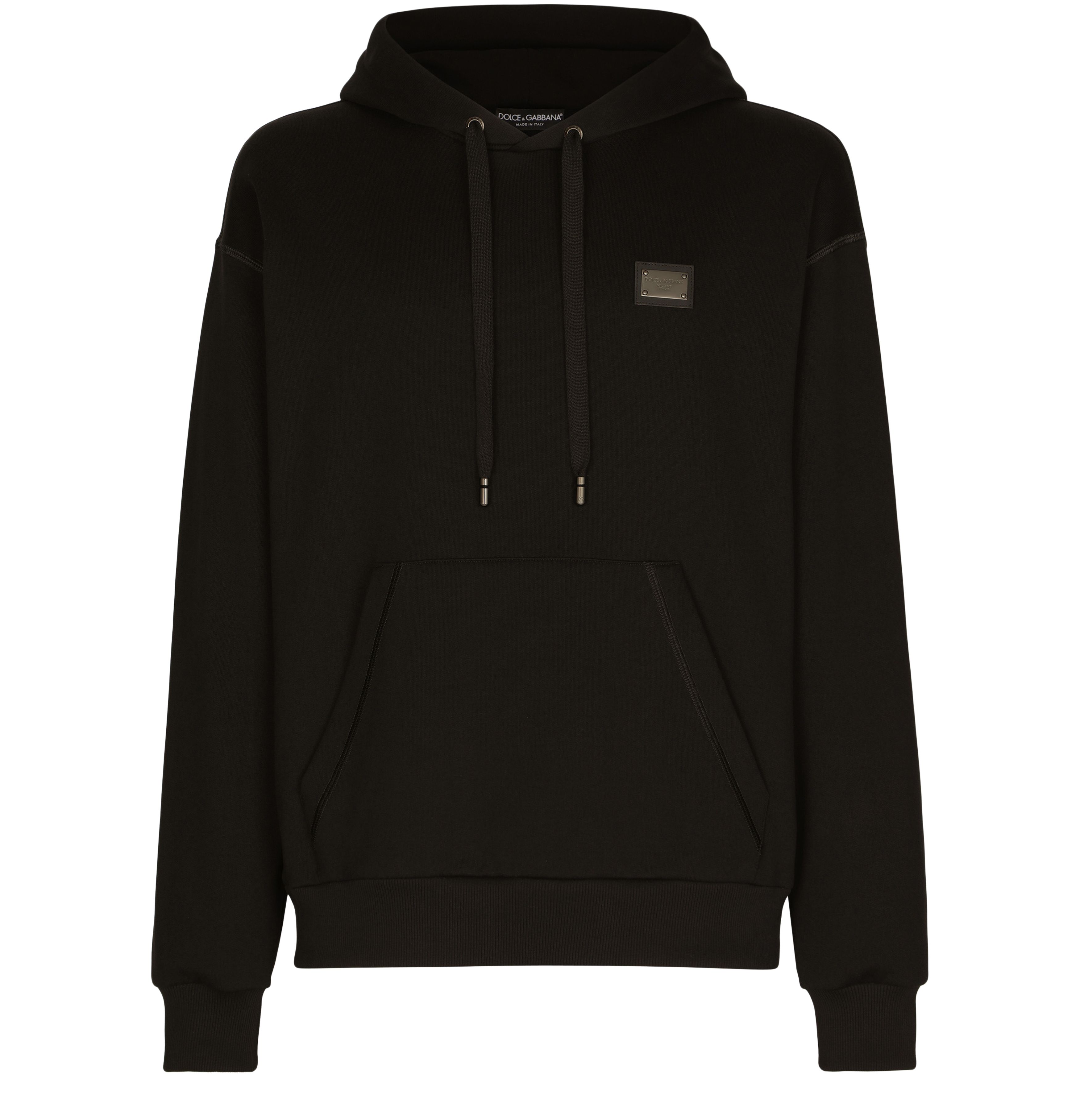 Dolce & Gabbana Jersey hoodie with branded tag