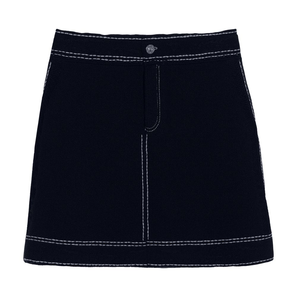 Barrie Denim cashmere and cotton skirt