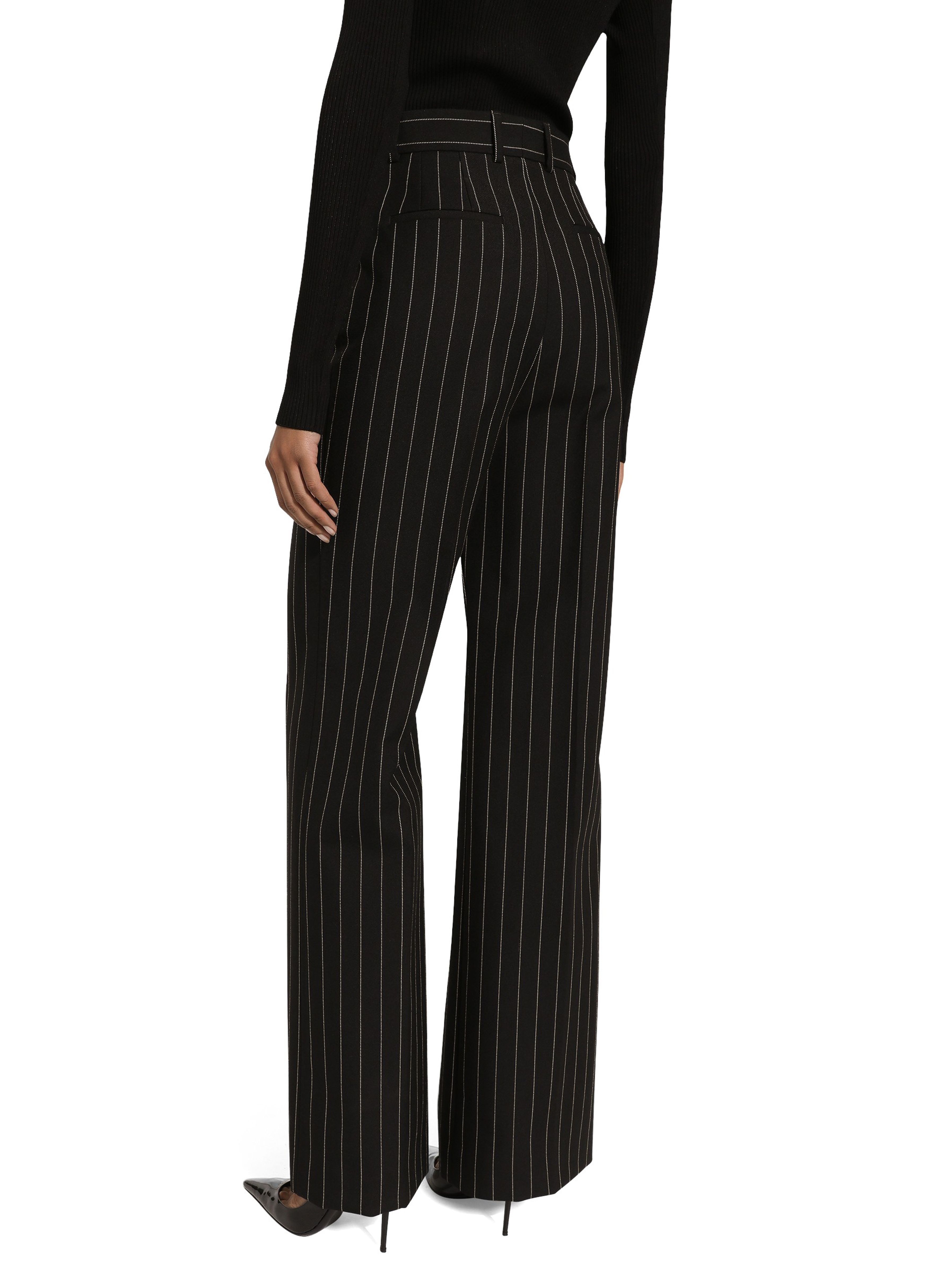 Dolce & Gabbana Flared pinstripe wool pants