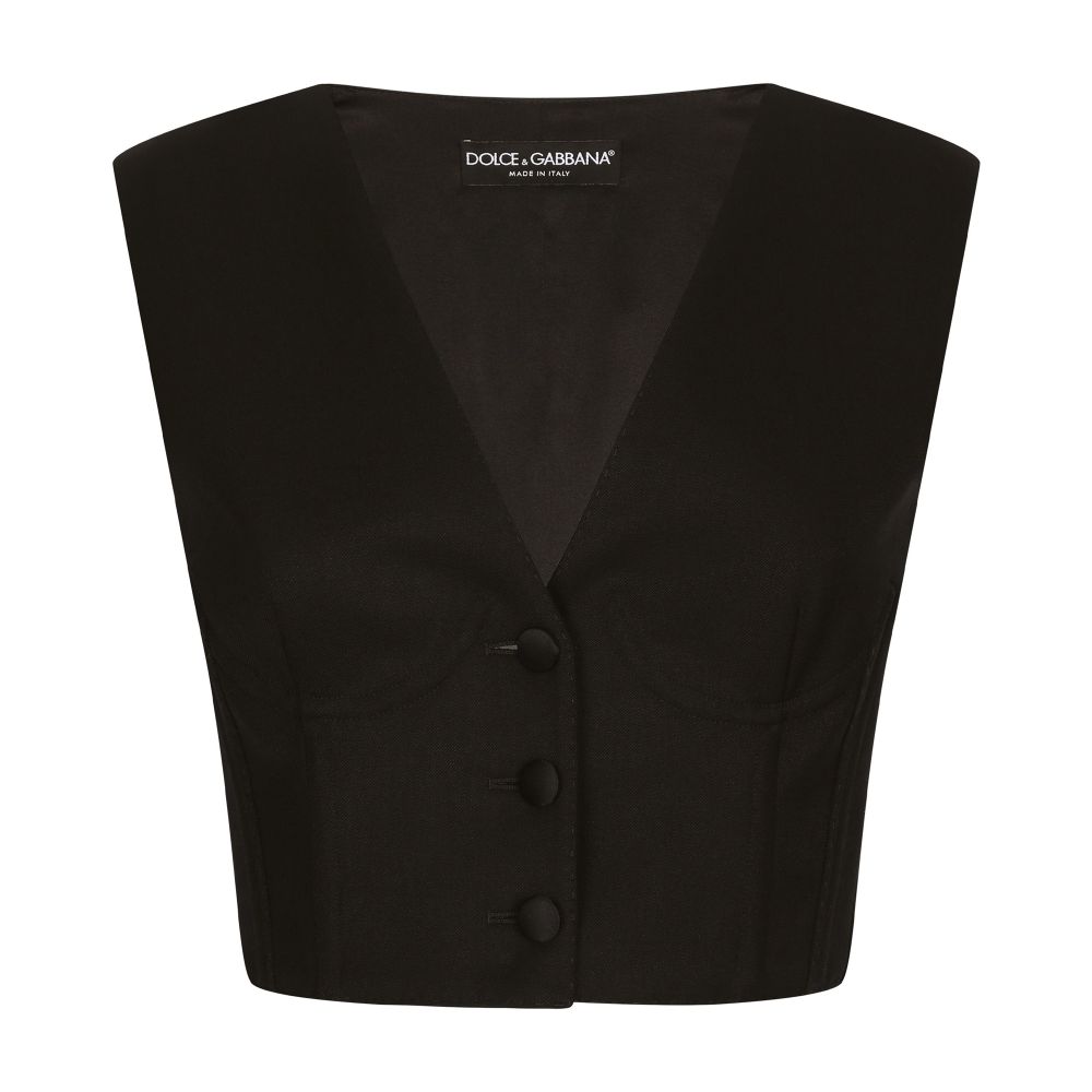 Dolce & Gabbana Cropped cady waistcoat