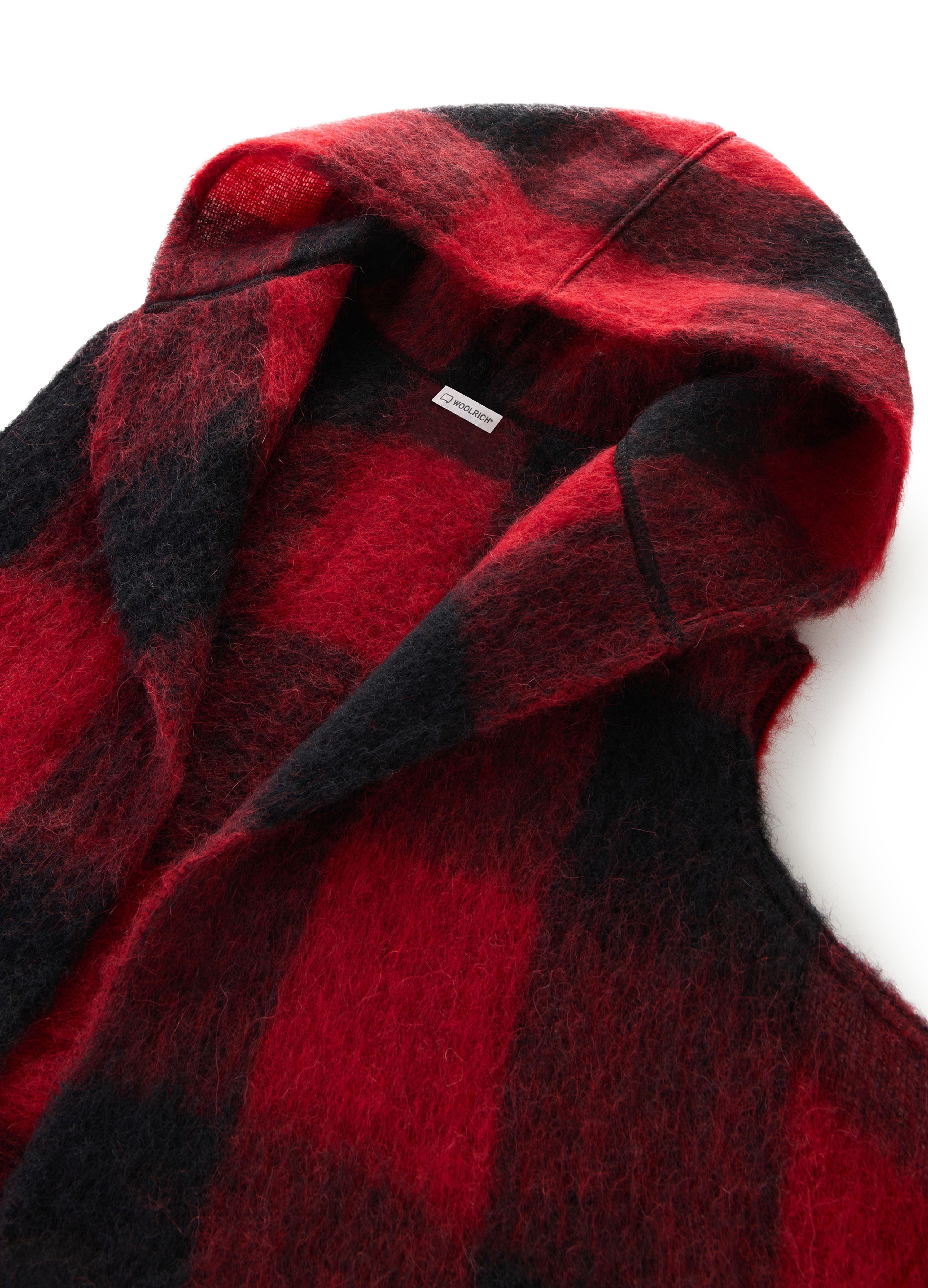 Woolrich Cape Scarf with Buffalo Check Pattern