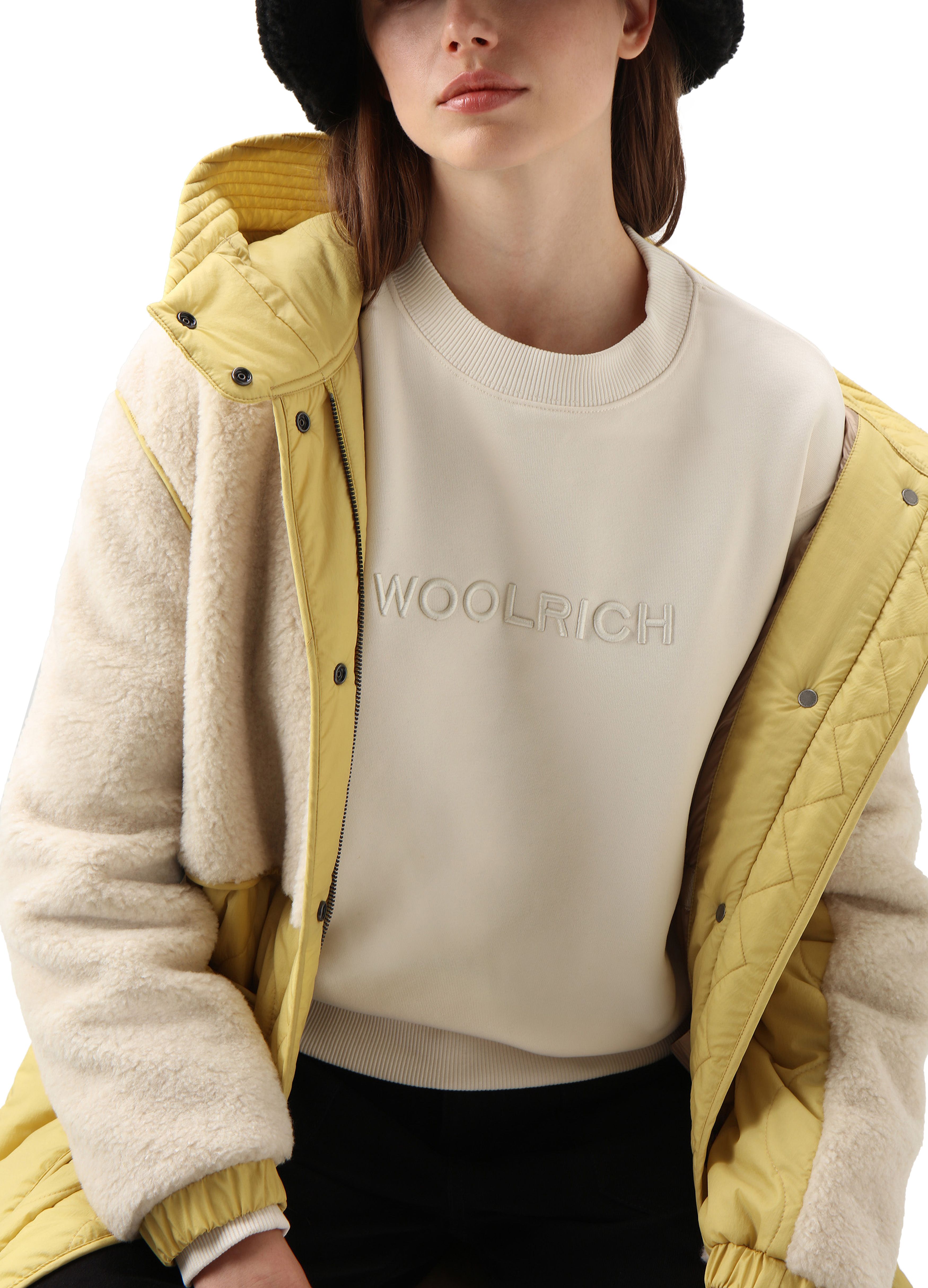 Woolrich Logo Fleece Sweatshirt