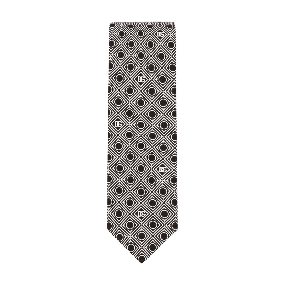 Dolce & Gabbana Micro-designs silk jacquard tie