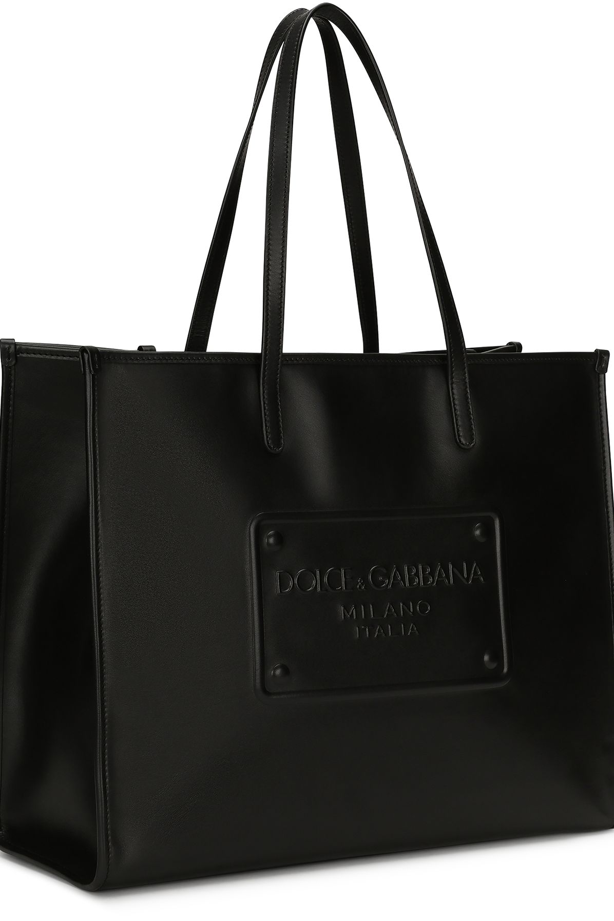 Dolce & Gabbana Calfskin shopper with raised logo