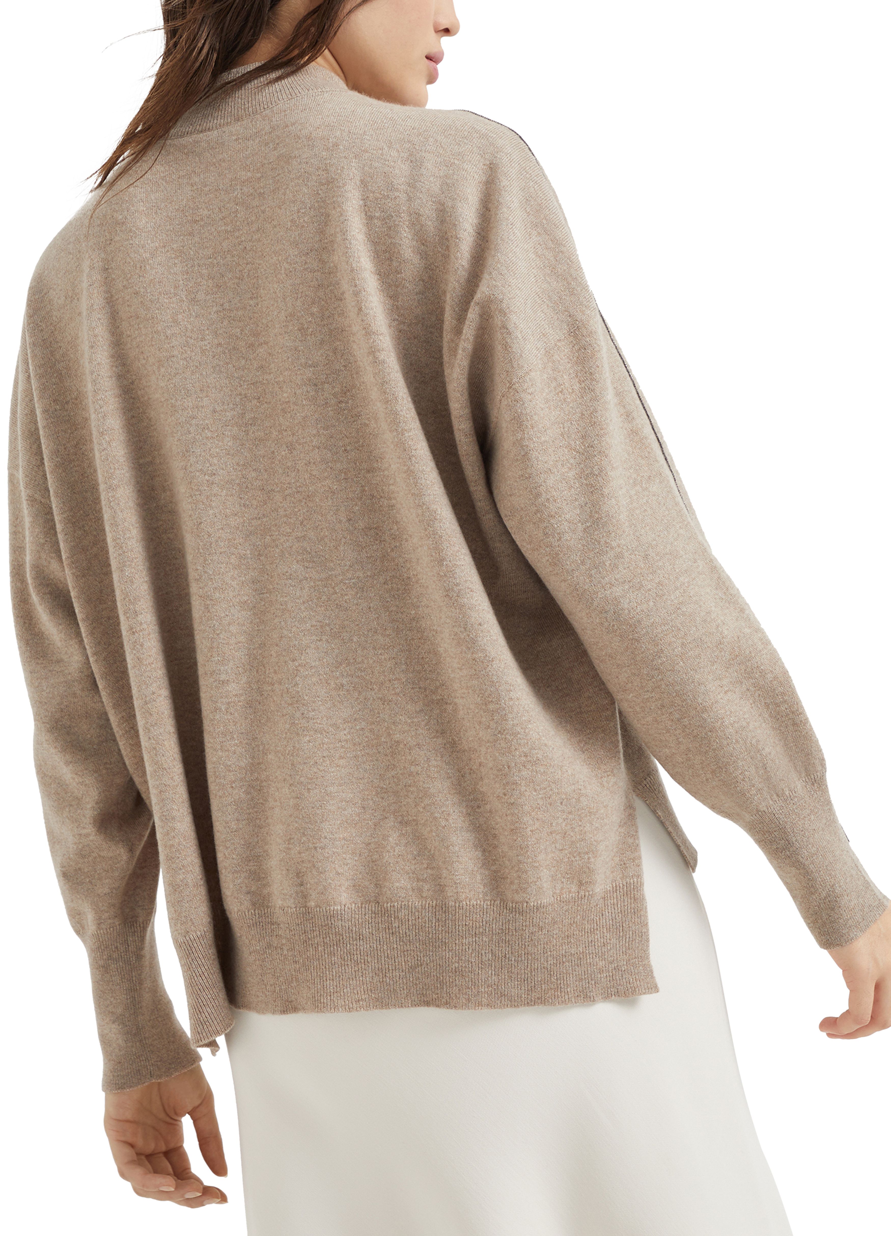 Brunello Cucinelli Mock neck sweater with monili