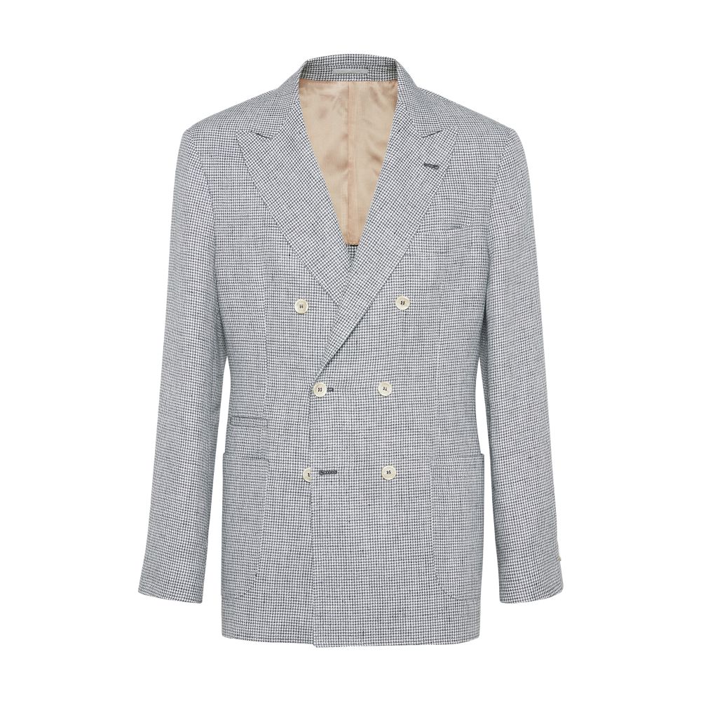 Brunello Cucinelli Deconstructed houndstooth jacket