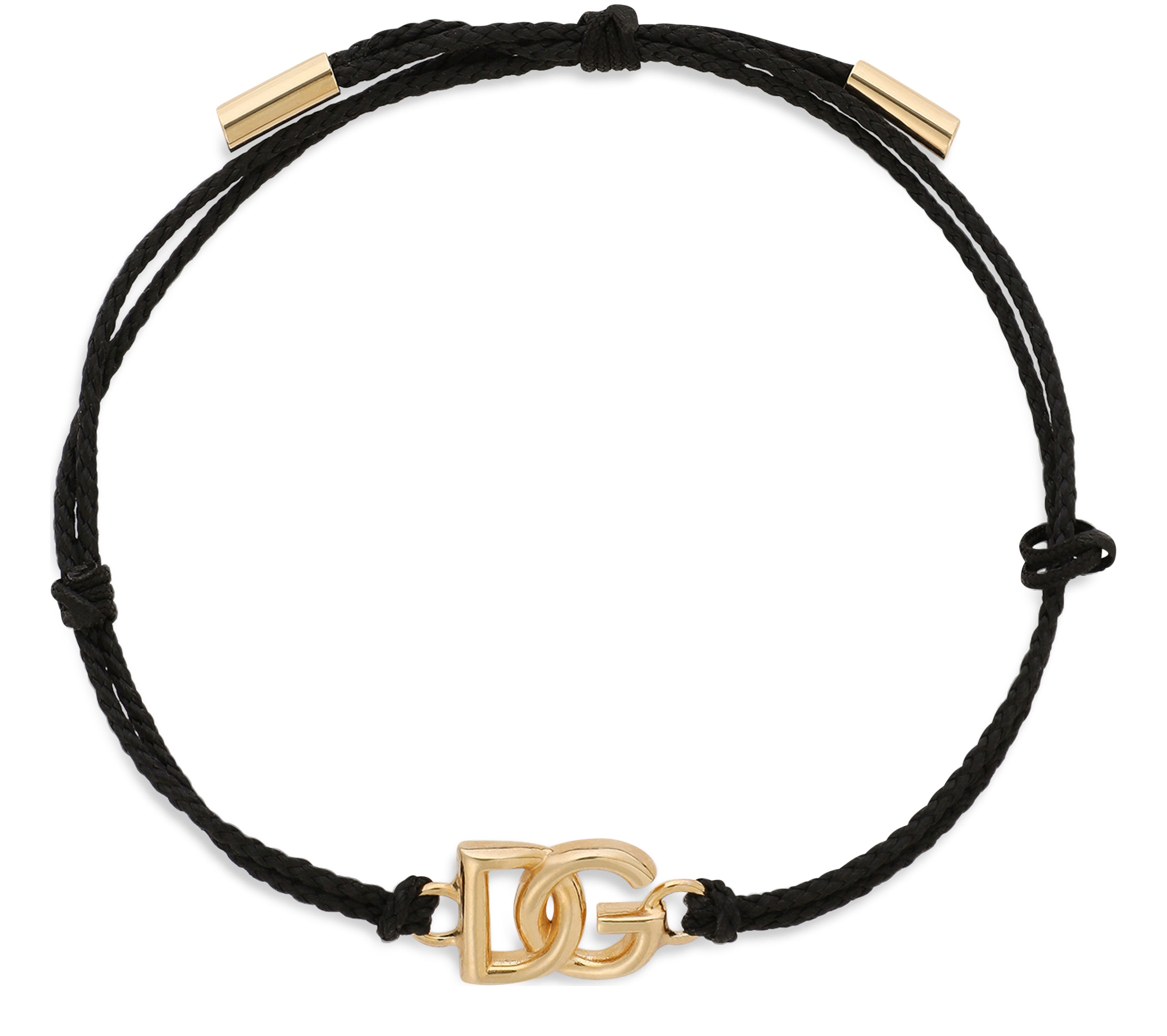 Dolce & Gabbana Cord Bracelet with Small Logo