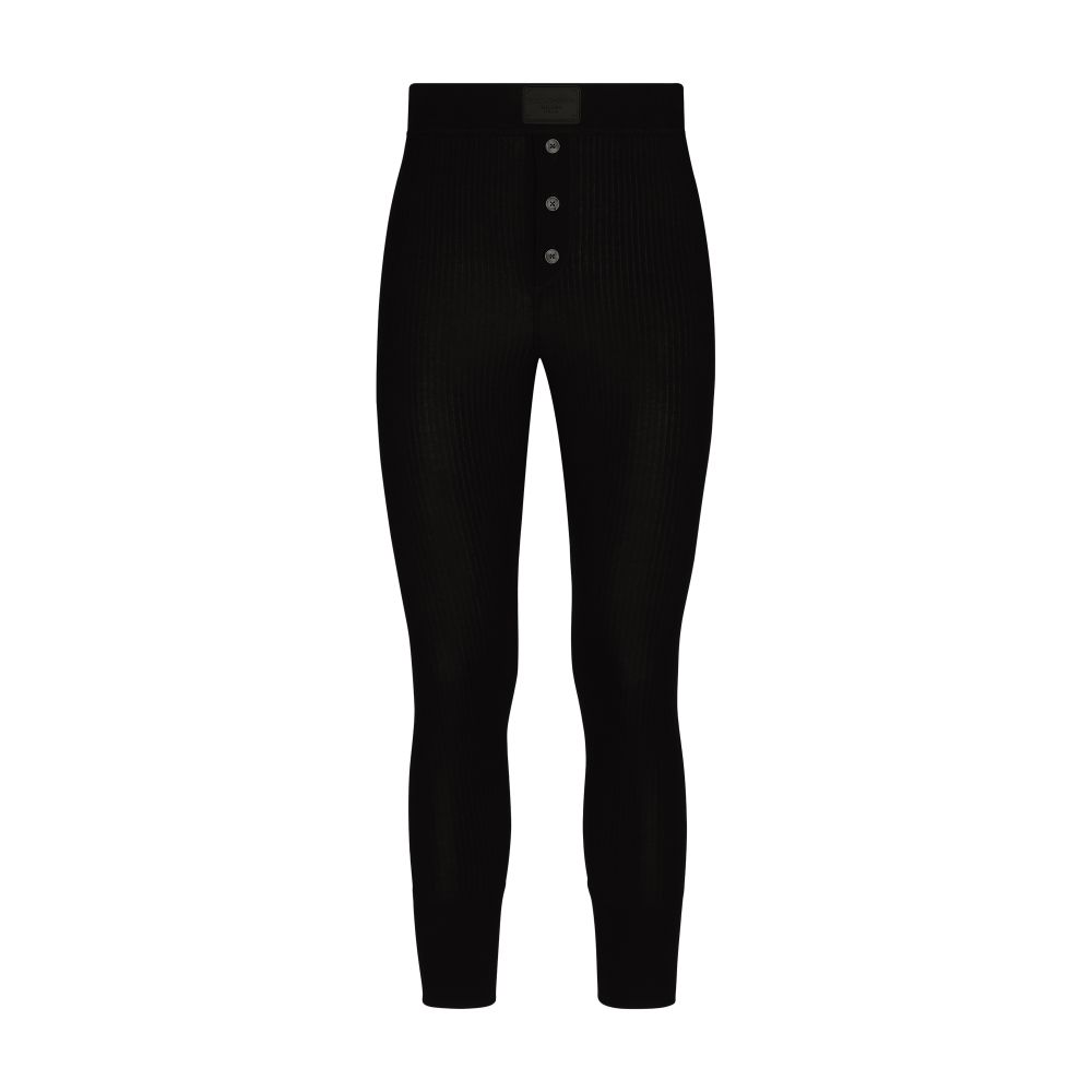 Dolce & Gabbana Fine-rib cotton leggings with tag