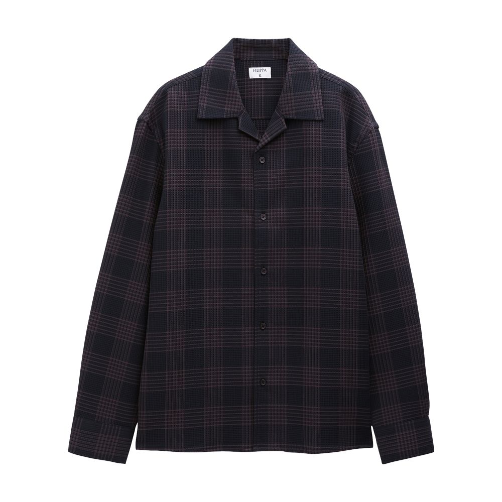 Filippa K Waffle check resort shirt