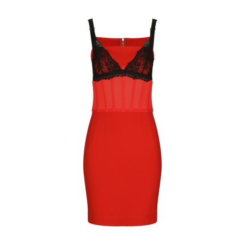 Dolce & Gabbana Milano rib dress with contrasting bra detail