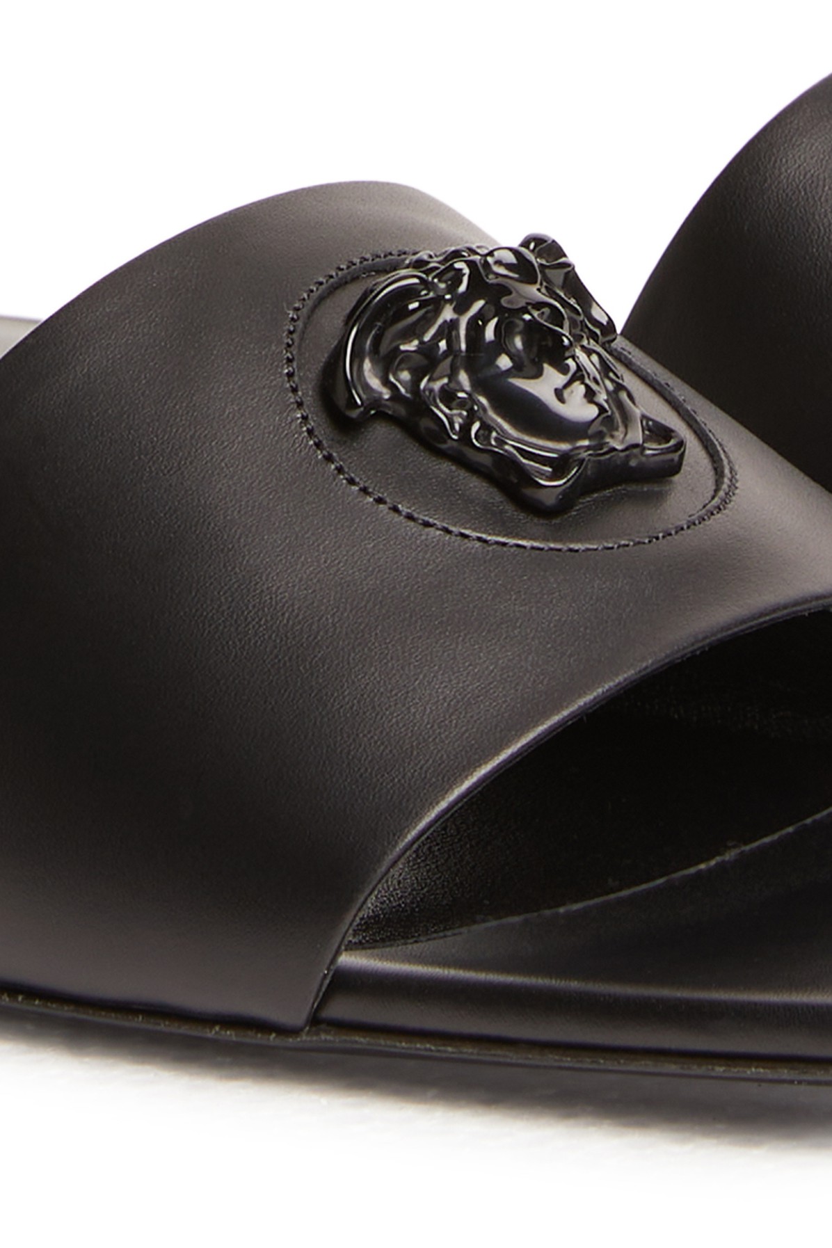 Versace La Medusa Leather Slides