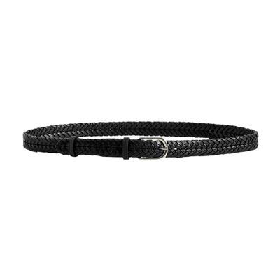  Braided leather belt