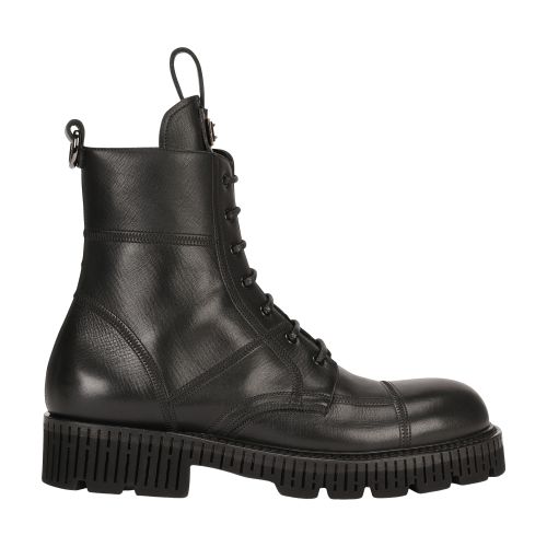 Dolce & Gabbana Boarded calfskin boots with extra-light sole