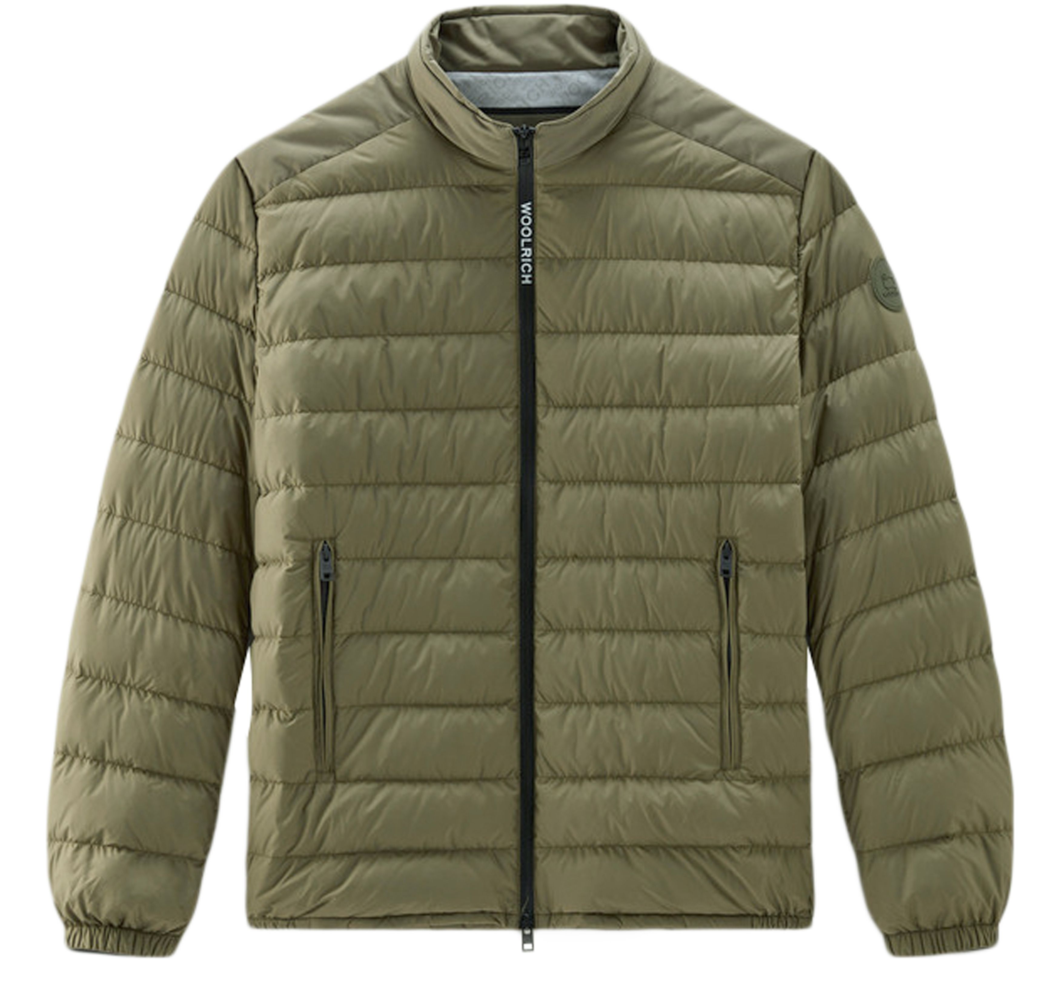 Woolrich Bering tech lightweight hybrid down jacket in microfibre