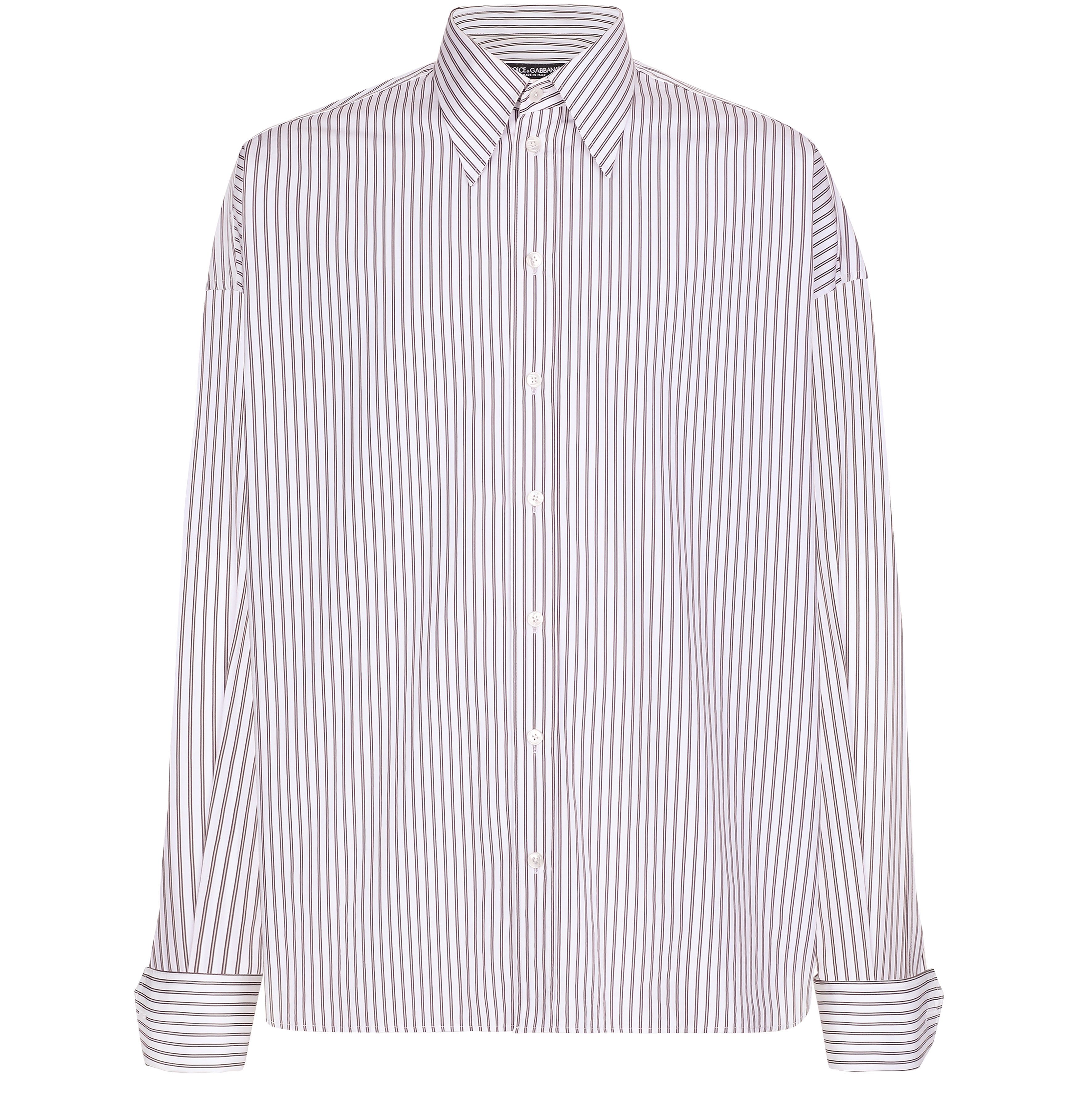 Dolce & Gabbana Super-oversize striped poplin shirt