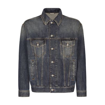 Dolce & Gabbana Stretch light blue wash denim jacket