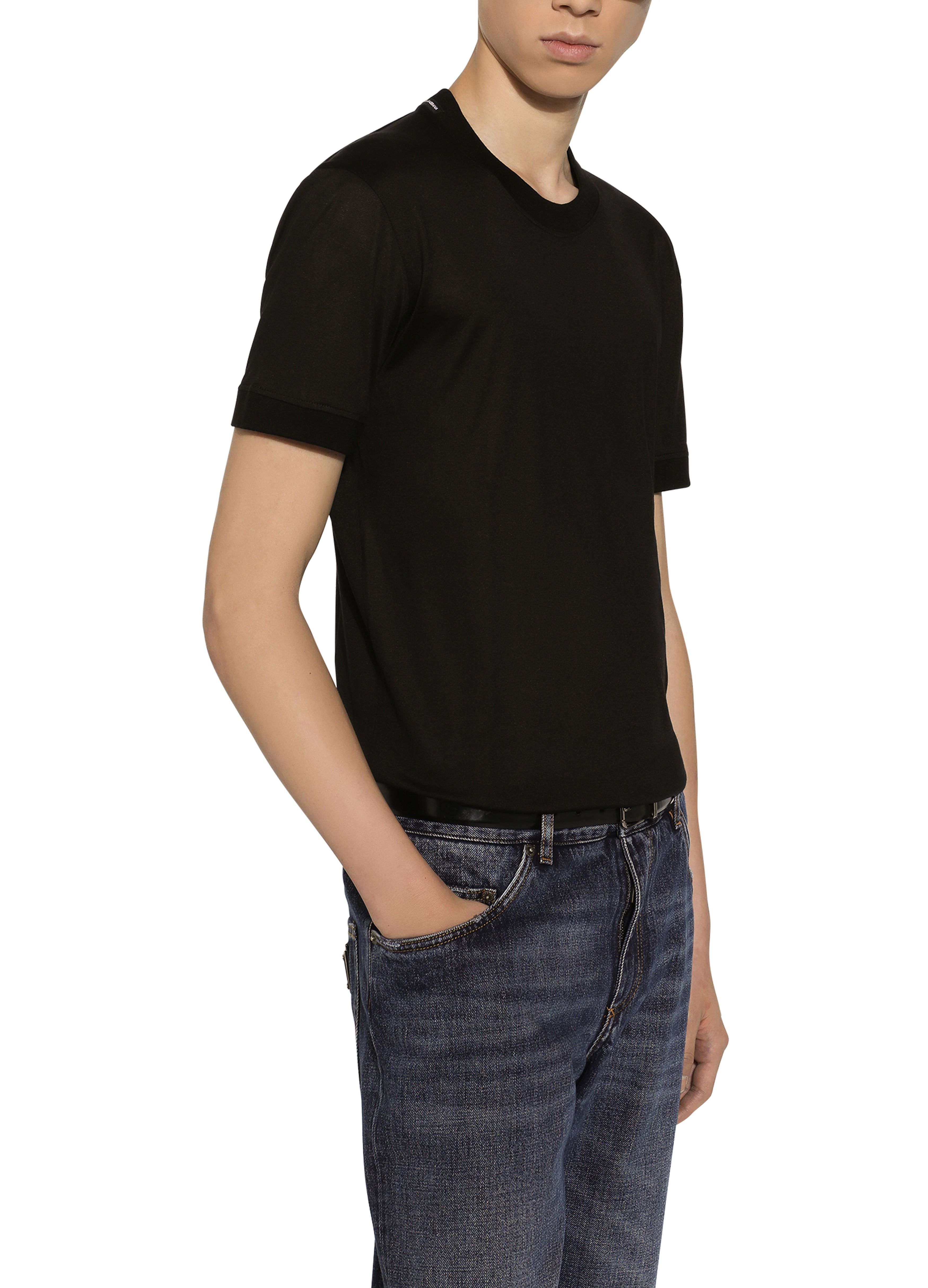 Dolce & Gabbana Short-sleeved silk t-shirt