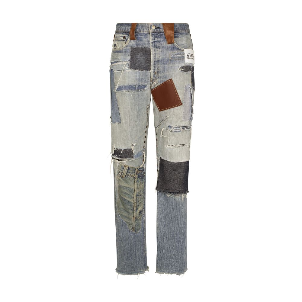 Dolce & Gabbana Straight-leg patchwork denim jeans