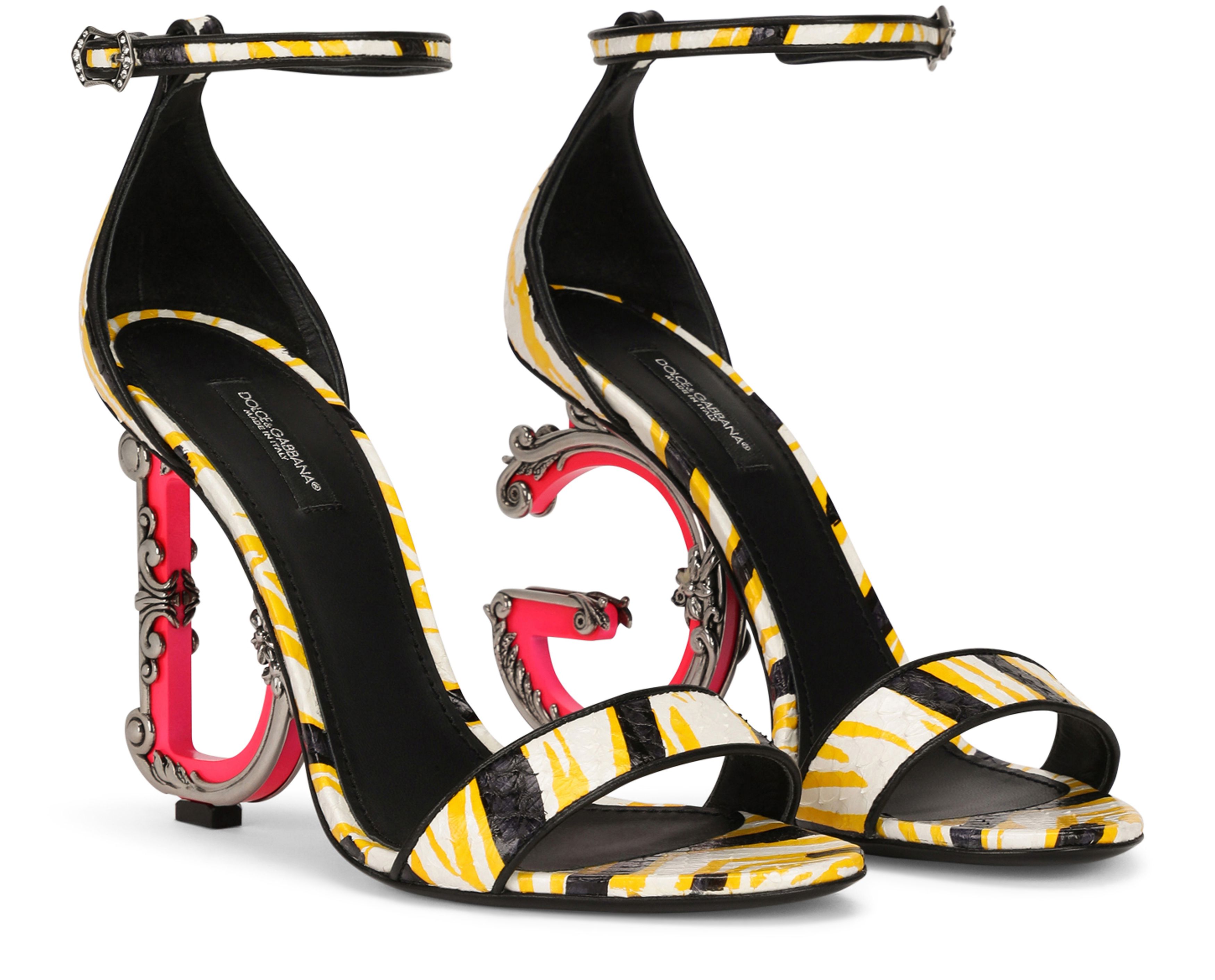 Dolce & Gabbana Printed elaphe baroque DG sandals