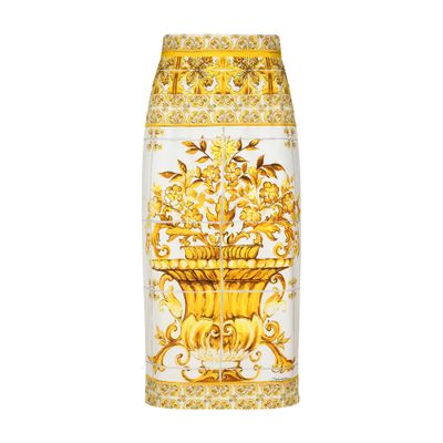 Dolce & Gabbana Majolica calf-length skirt