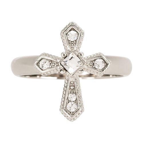 Dolce & Gabbana Ring with cross and crystals