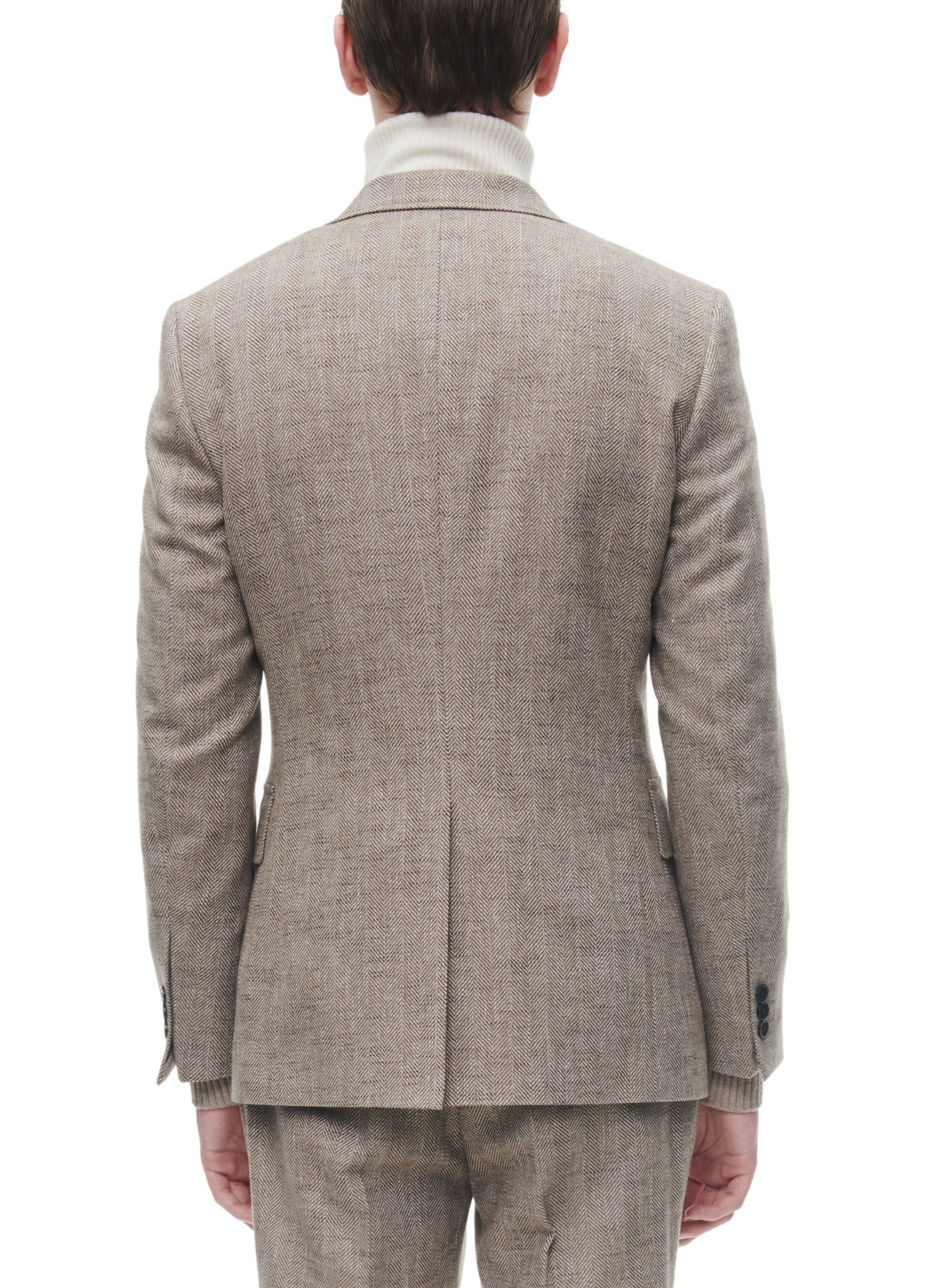  Wool fitted jacket with herringbone