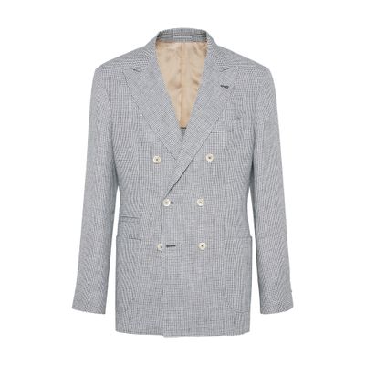 Brunello Cucinelli Deconstructed houndstooth jacket