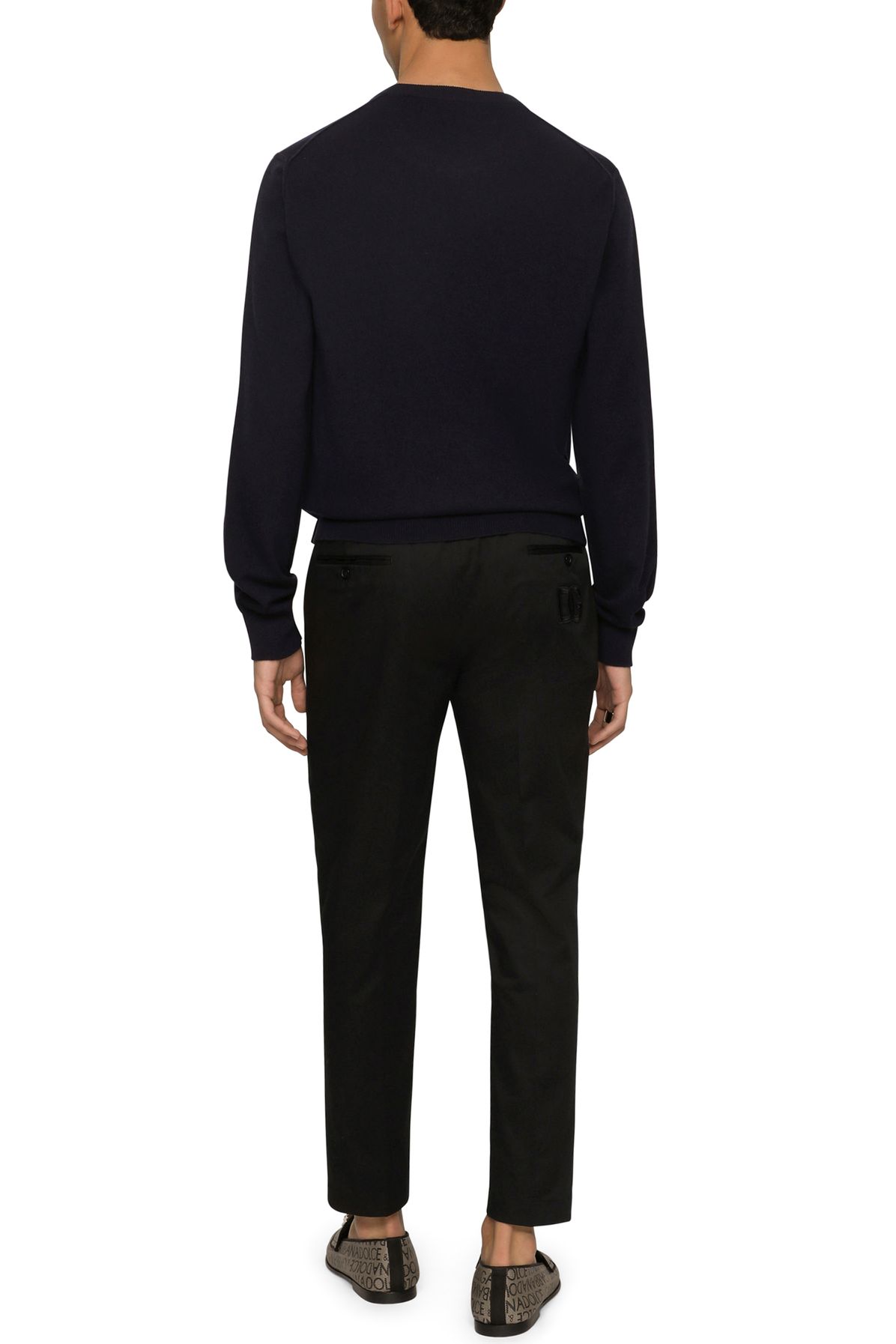 Dolce & Gabbana Stretch cotton pants with patch