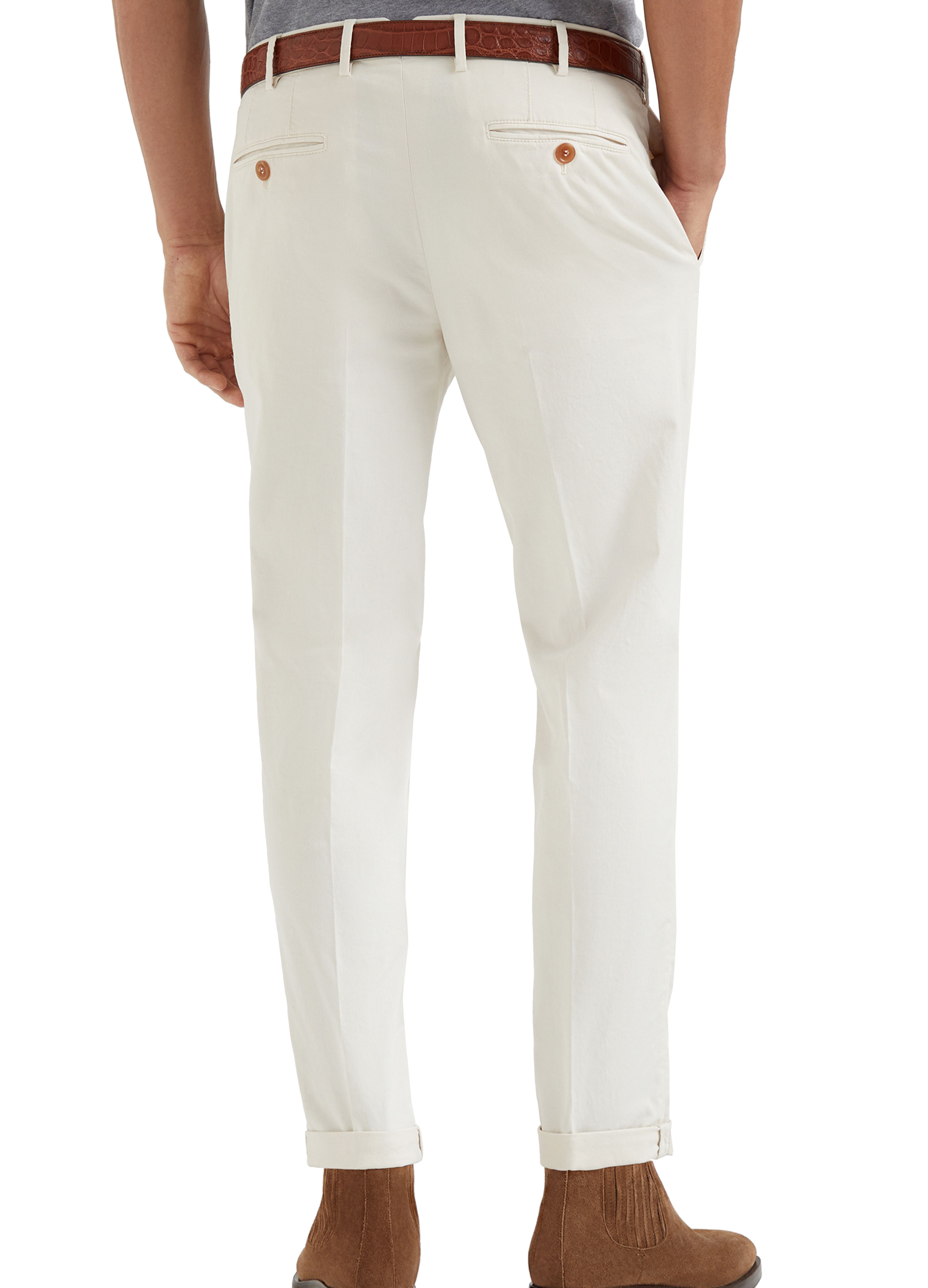 Brunello Cucinelli Gabardine garment dyed trousers