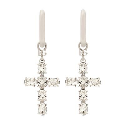 Dolce & Gabbana Creole earrings with crystal cross