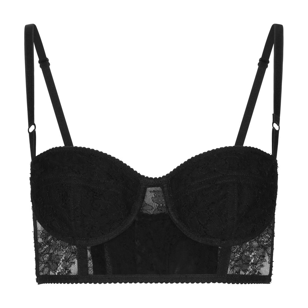 Dolce & Gabbana Lace balconette corset with straps