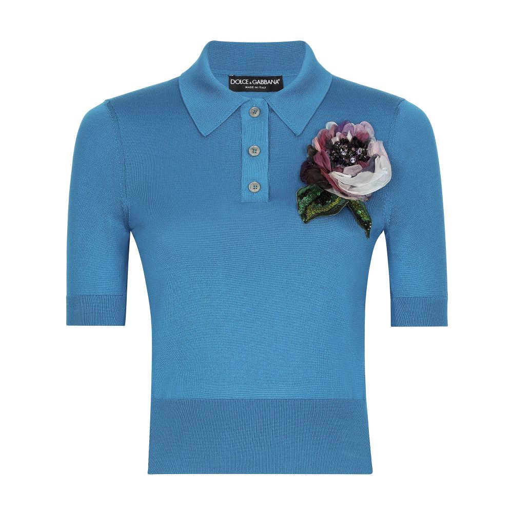 Dolce & Gabbana Silk polo-shirt