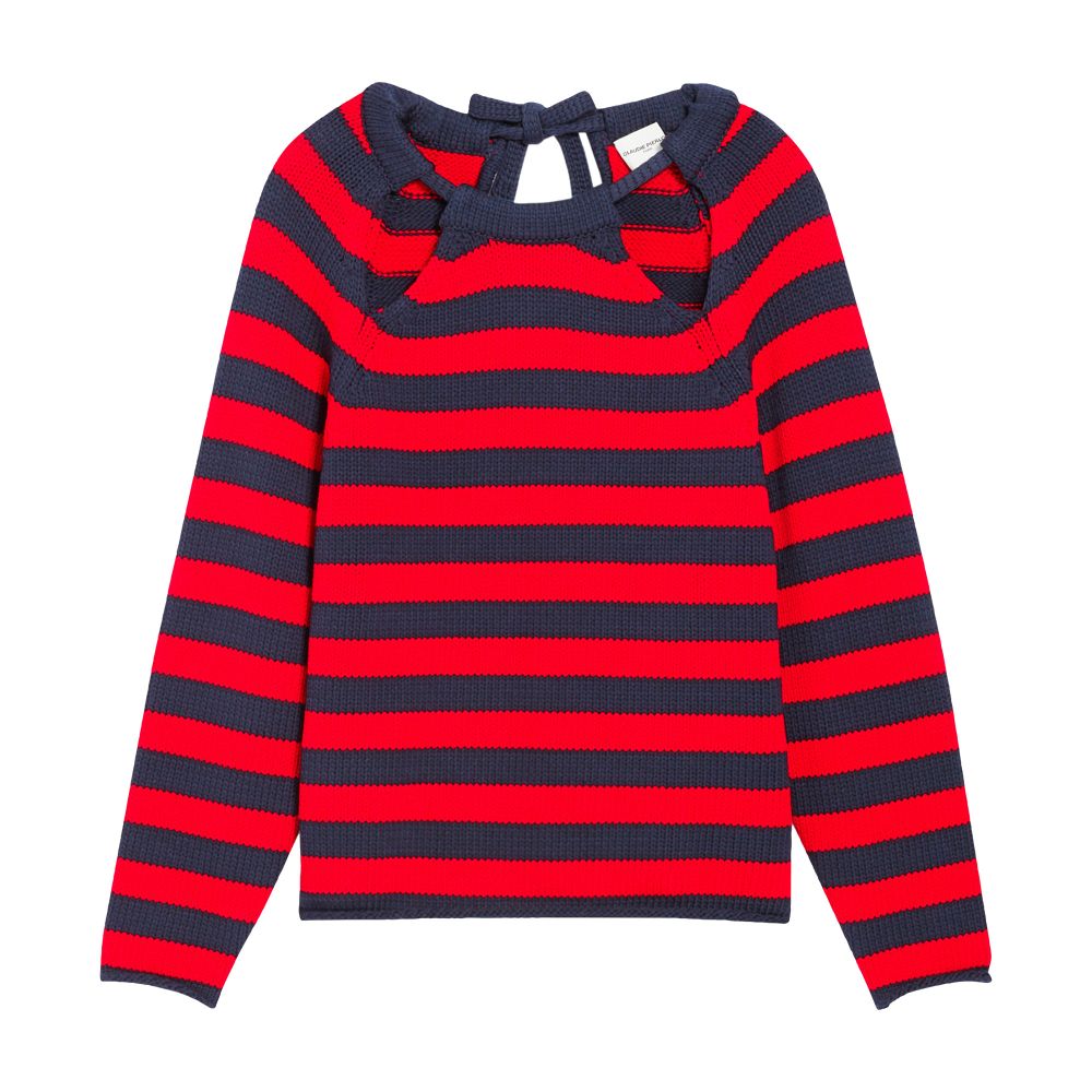  Two-tone striped jumper