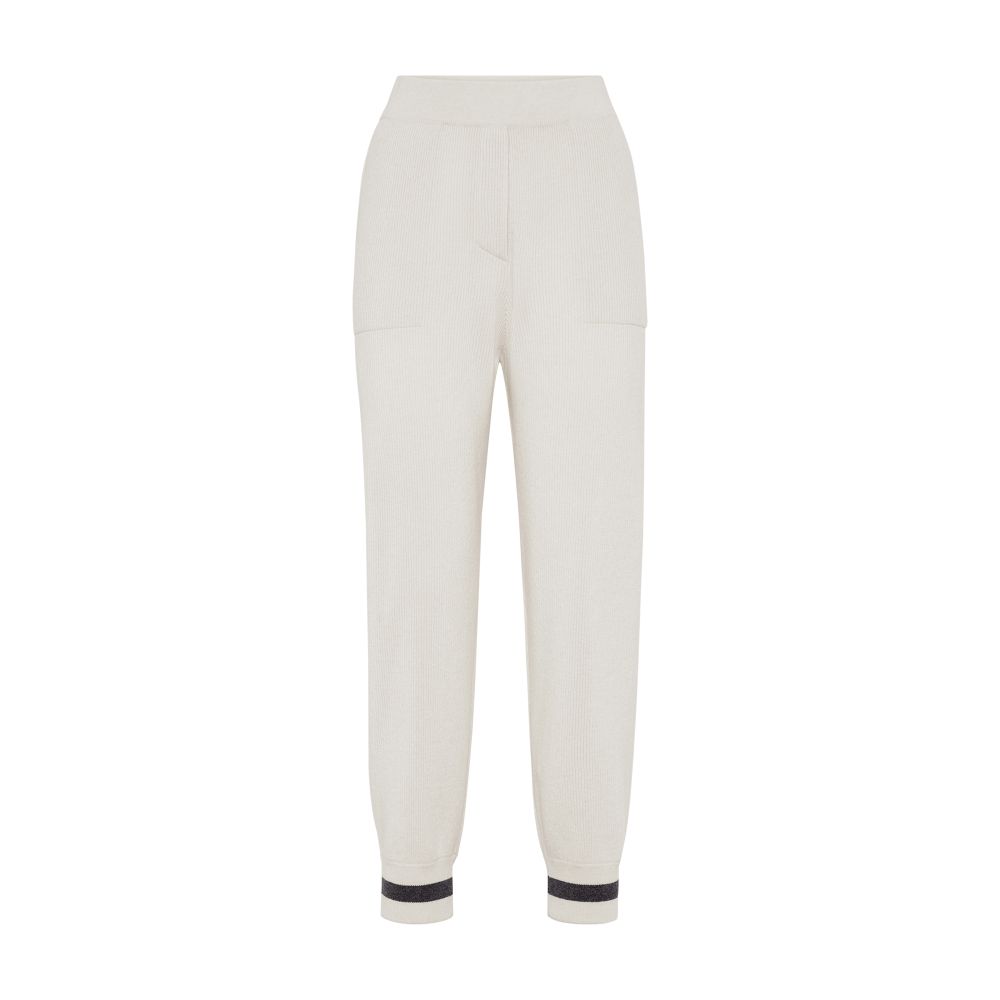 Brunello Cucinelli English rib knit trousers