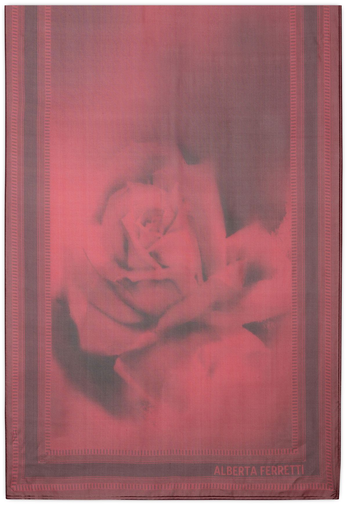 Alberta Ferretti Silk scarf with rose print