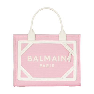 Balmain B-Army small canvas and leather tote bag