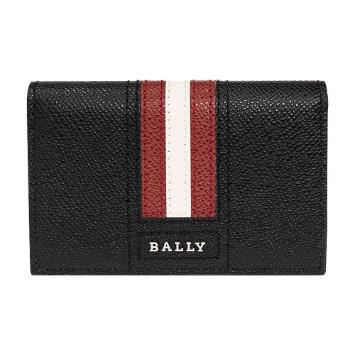 BALLY Leather card holder with logo