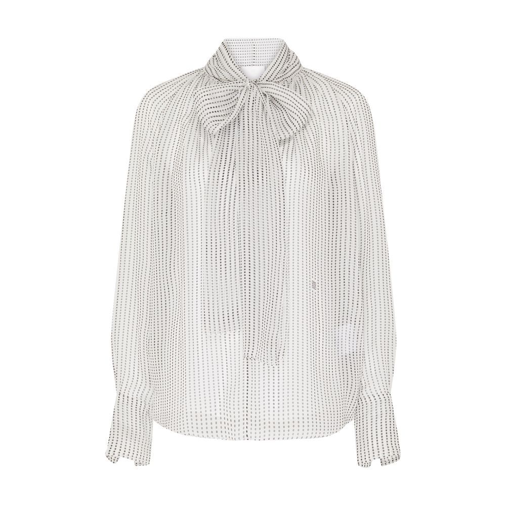 Givenchy Polka dots blouse in silk chiffon with lavallière