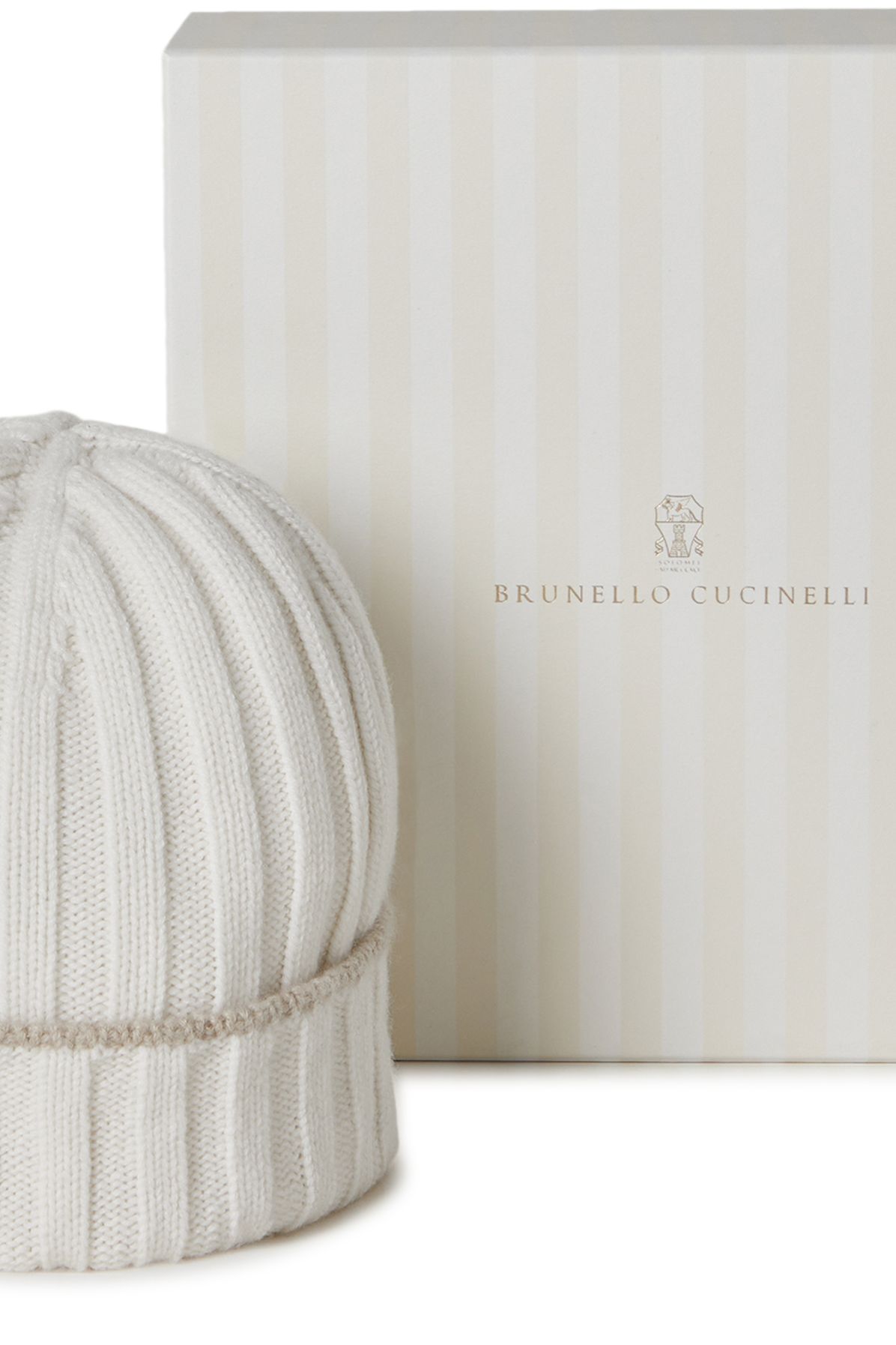 Brunello Cucinelli Cashmere rib knit beanie