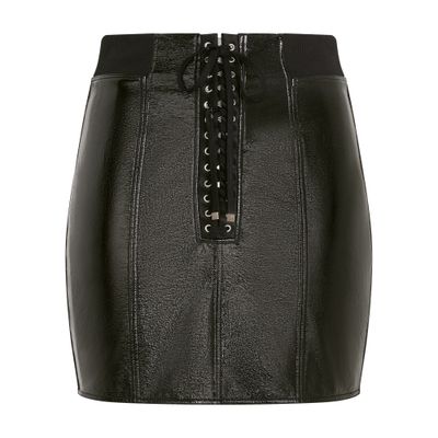 Dolce & Gabbana Coated cotton miniskirt