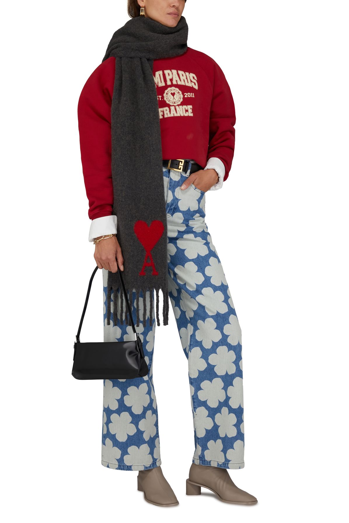 Kenzo Printed Wide Leg Jeans