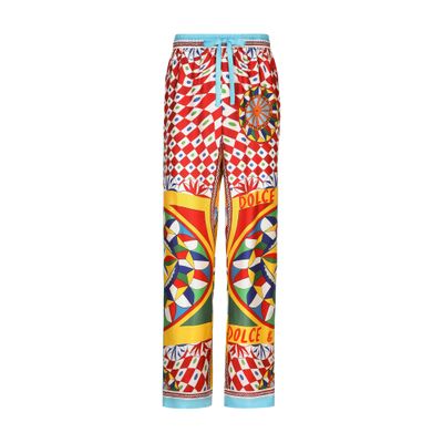 Dolce & Gabbana Silk twill jogging pants