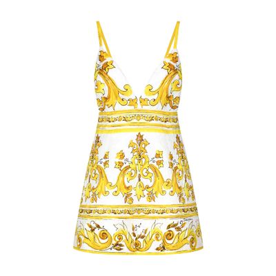 Dolce & Gabbana Majolica short brocade dress